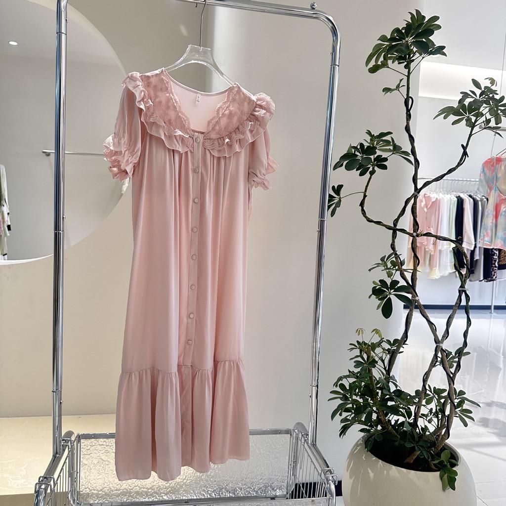 Ice Silk Sleep Dress For Women With Breathable Fabric For Home Comforts