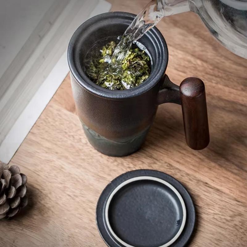 Aesthetic Creative Retro Mug Ceramic Large Tea Cup Coffee Handmade Pottery Mug Cups and Mugs Elegant Business Gift Set Bol Traditionnel Chinois