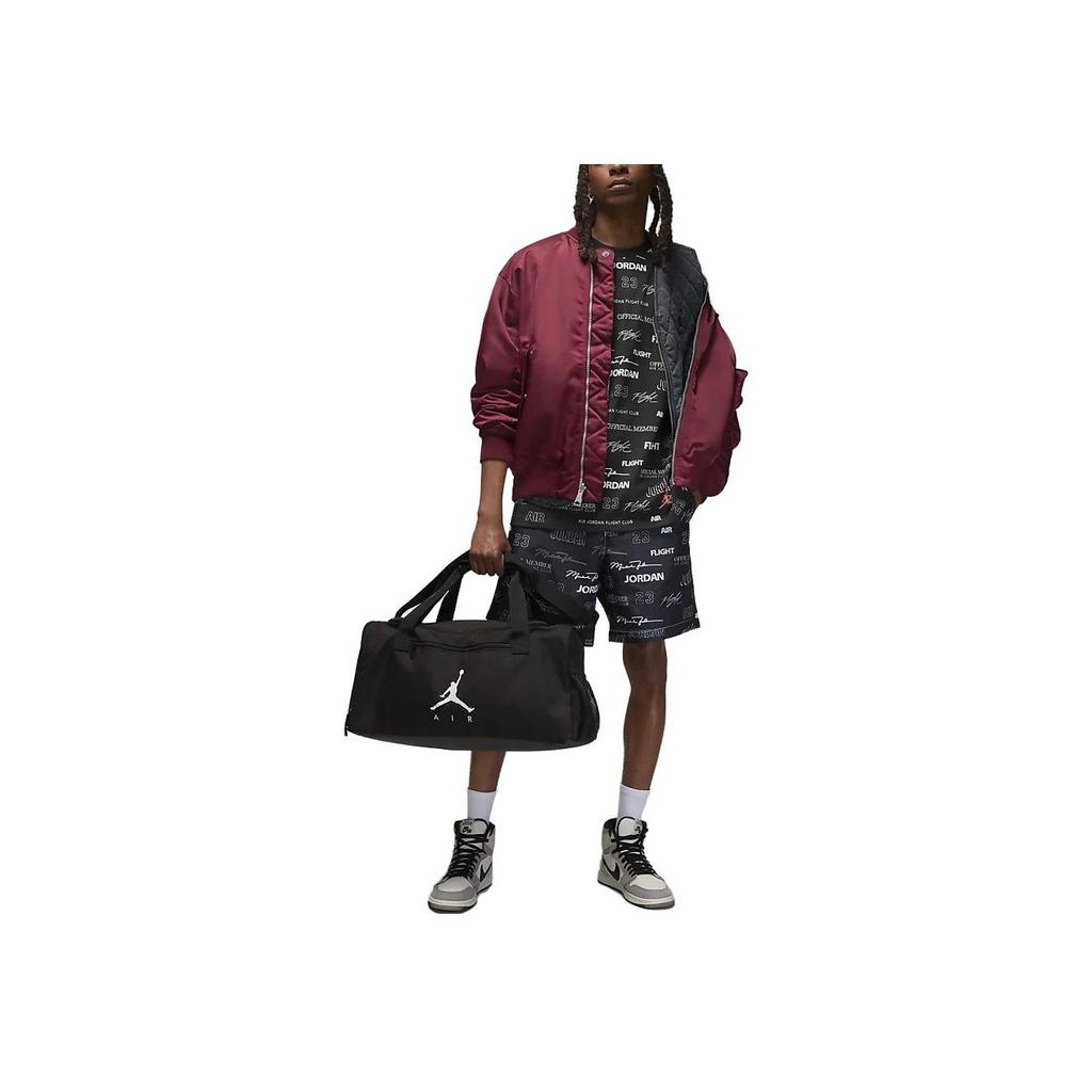 Jordan Casual Letter Print Mid-Waist Straight-Leg Shorts With Drawstring Men Bottoms Gray DX9727-045