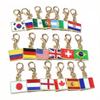10 Stück Emaille Nationalflaggen von Ländern Anhänger mit Karabinerverschluss DIY Schmuckherstellung Zubehör für Schlüsselanhänger Armband