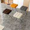Home Light Luxury Folding Square Stool Home Foyer Shoe Changing Stool Study Chair Dining Table Stool Coffee Shop Chair