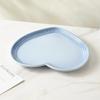 Rainbow Gradient Heart Shaped Dish Fashionable Western Dinnerware Fruit Salad Plate Ceramic Handmade  Style