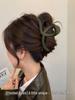 Premium Coffee-Colored Frosted Hairpin - Large All-Match Shark Clip for Elegant Hairstyles