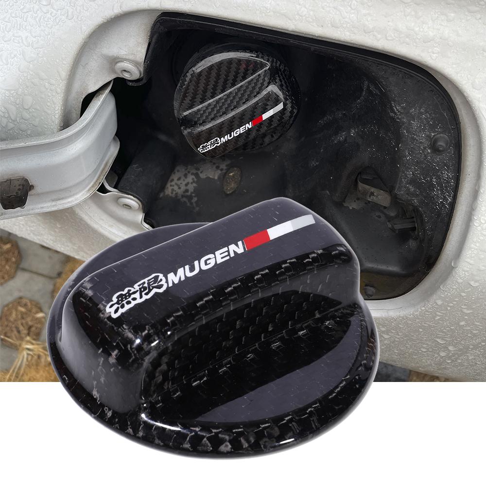 Carbon Fiber Fuel Tank Oil Gas Cap Cover For Honda EG EK Civic Accord FIT JAZZ Mugen Cap Cover VC215H-Carbon fiber