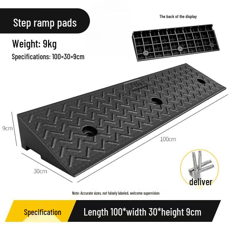 Резиновый бордюрный пандус MIAOQIAO 100*30*9cm