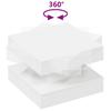 Rotating Coffee Table 360 degrees  Swivel White 50 x 50 x 34.5 cm