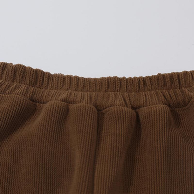 Baby Girls' Corduroy Pants Fashion Bow Casual Trousers Versatile Straight Tube Micro Pull Pants Kids Clothes Autumn Winter