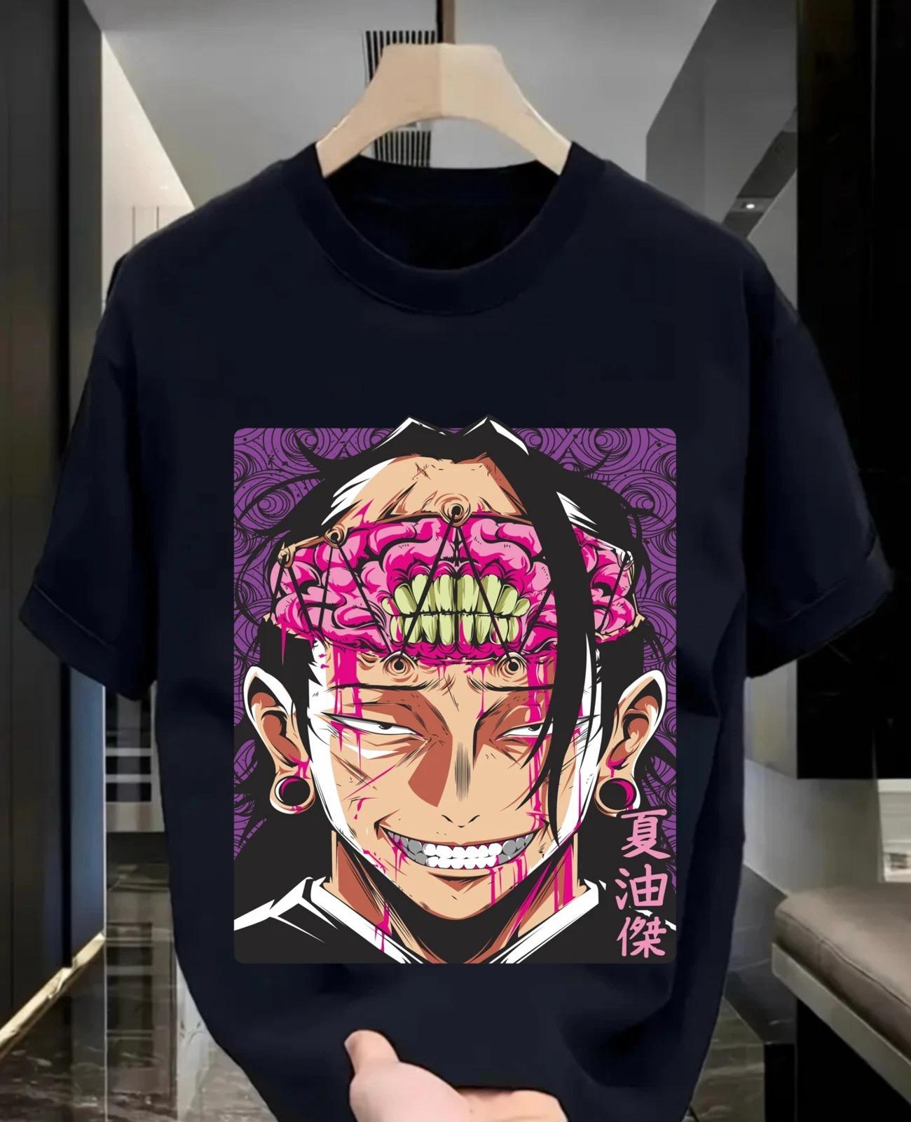 

Jujutsu Kaisen Geto Suguru Anime Graphic T Shirt Retro Manga Streetwear Cotton Oversized Tee S разноцветный