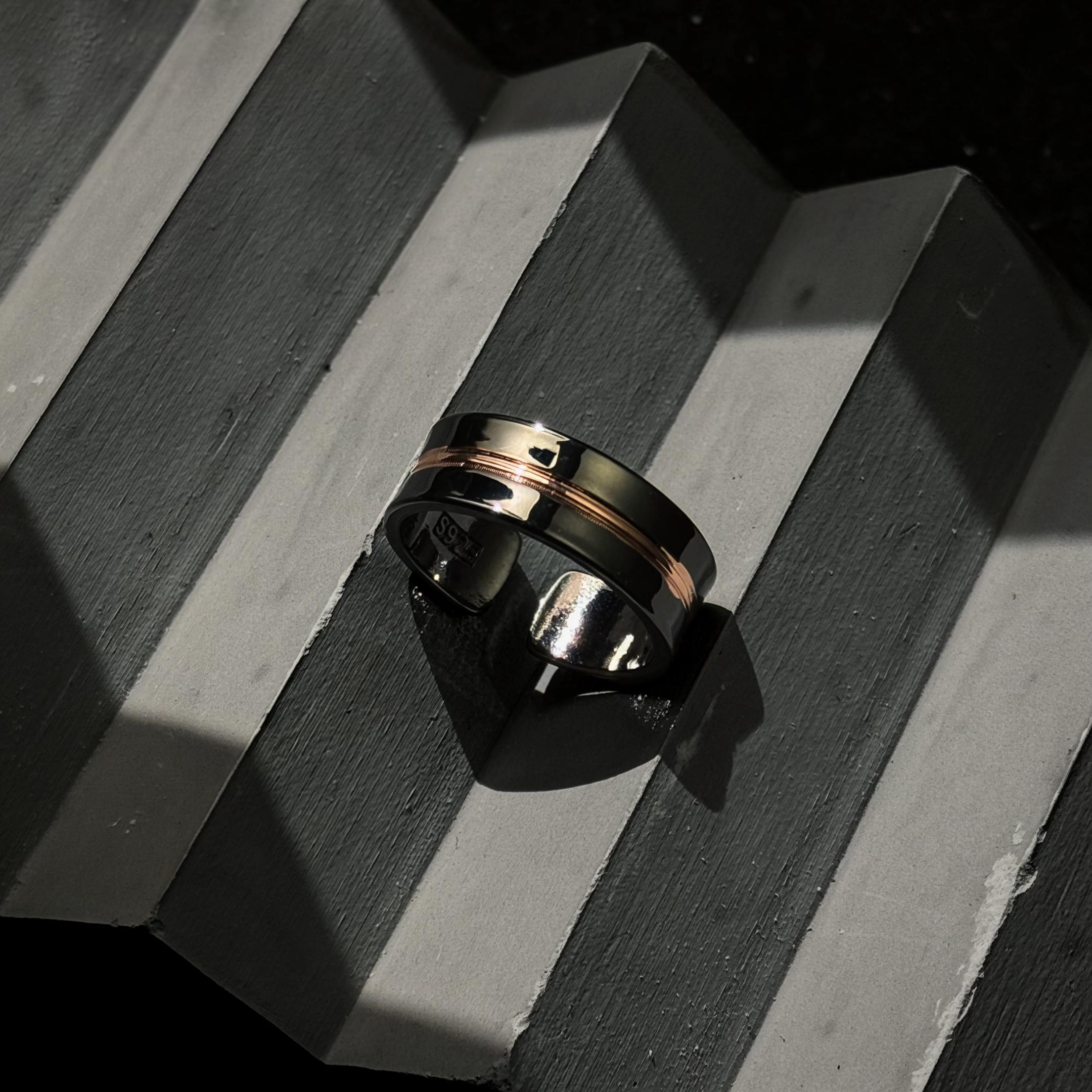 

Retro The One and Only Adjustable Open Ring For Men Silver-plated Copper Punk Gothic Edgy Unisex Accessories Love Gift 8-11