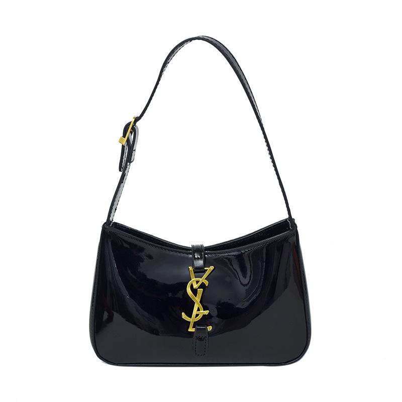 Sac d'aisselle en cuir ciré à l'huile de style luxe Mini sac carré à bandoulière Matériau PU minimaliste Le choix parfait pour les tenues de tous les jours