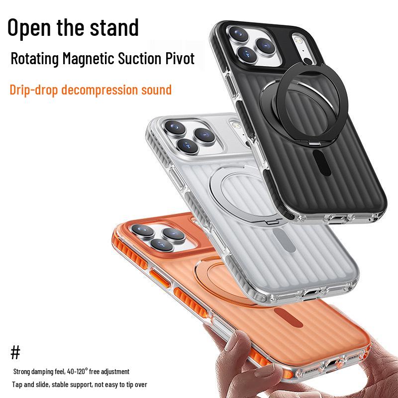 360° drehbarer Metallständer Magnetische Hülle für iPhone 17 Pro Max
