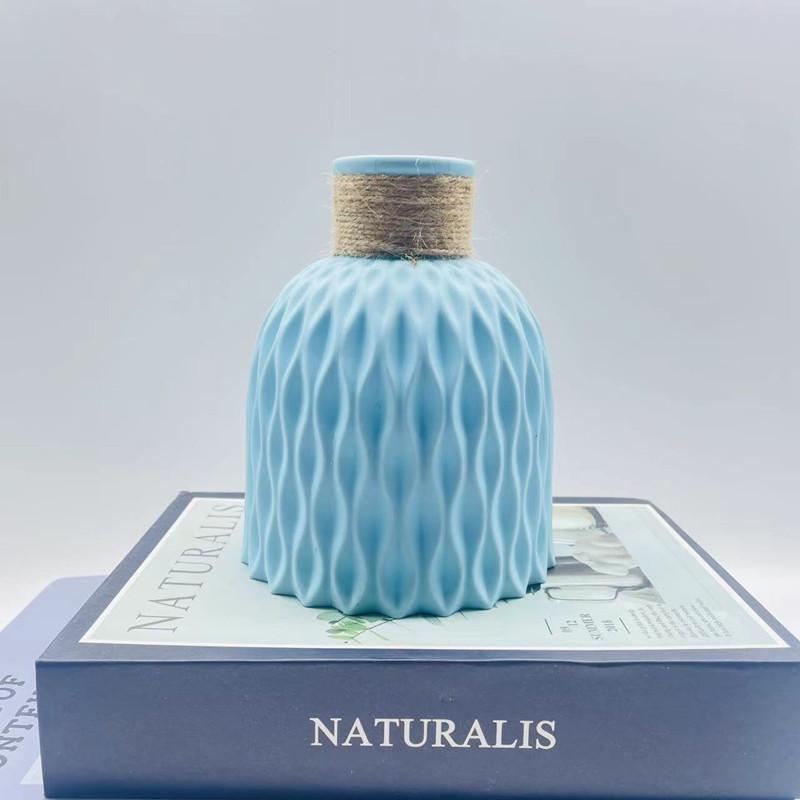 1PC Water Ripple Plastic Vase Wave Flower Pot Arrangement Modern Nordic Style Home Living Room Desktop Decoration Ornament