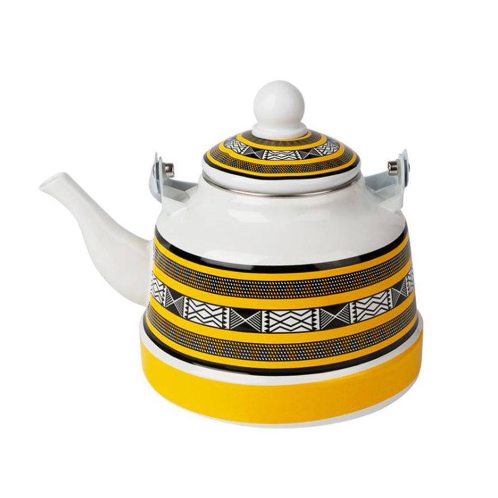Фарфоровый эмалированный чайник, Чайник в полоску в виде старинных часов, Чайник большой емкости для индукционной плиты, Эмалированный кипятильный чайник, 1,7 л 1.7L