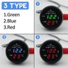 3 in 1 DC 12V/24V LED Digital Meter Display USB Auto Ladegerät Voltmeter Thermometer Auto Batterie Monitor LED Digital Dual Display