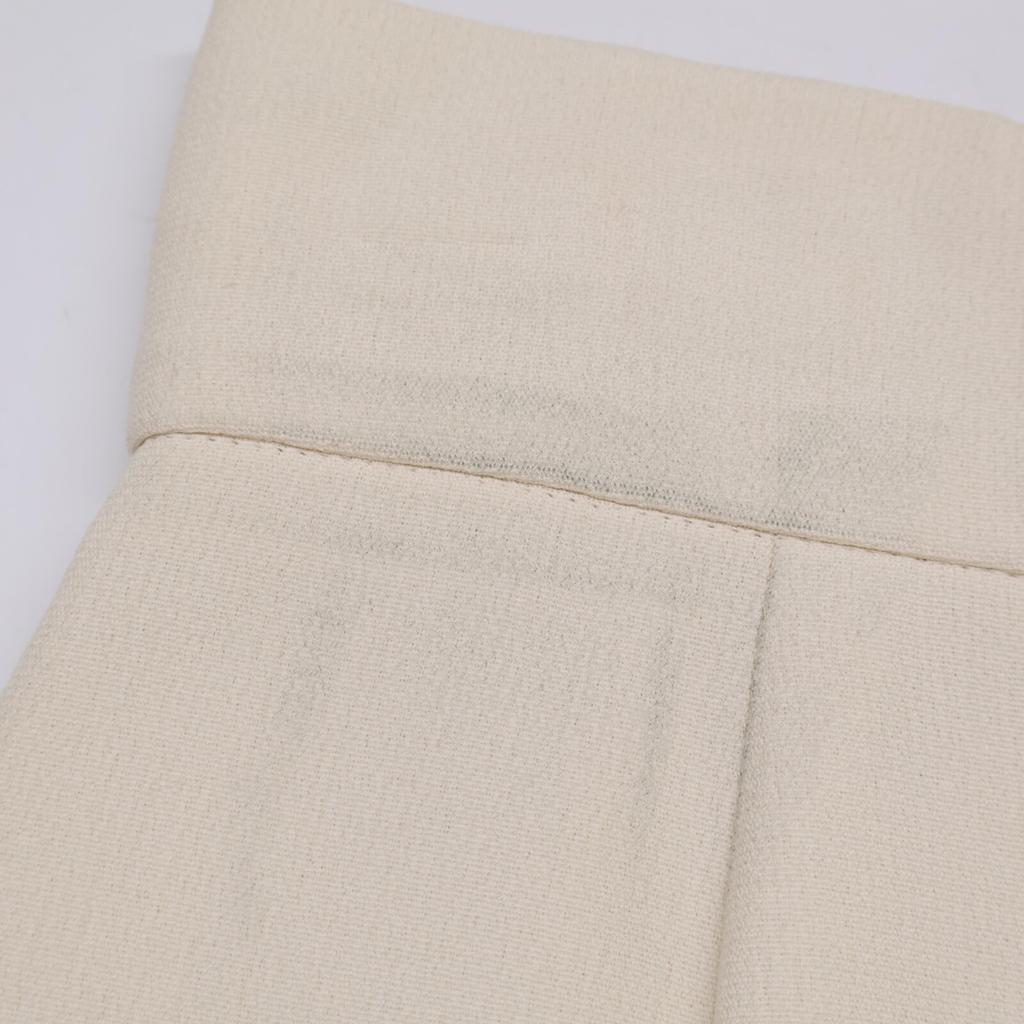 Chloe 14SPA21-14S132 Beige Acetate Light Crepe Pants Bottoms 34 beigeUsed