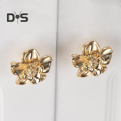 Flower Leaf Cabinet Handle Single Hole Heavy Duty Zinc Alloy Universal Dresser Drawer Wardrobe Closet Pull Knob Furniture Hardware Replacement