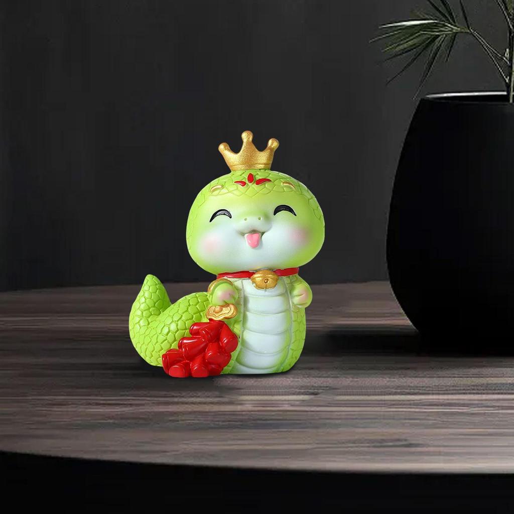 Schlangenfigur Sammlerstück Harzornament für Schreibtisch und Regal