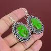 Kupfer Grün Türkis Ohrringe 925 Sterling Silber Ohrringe Original Edelstein Ohrringe Handgemacht Türkis Schmuck Geschenke für Frau Tropfen Ohrringe