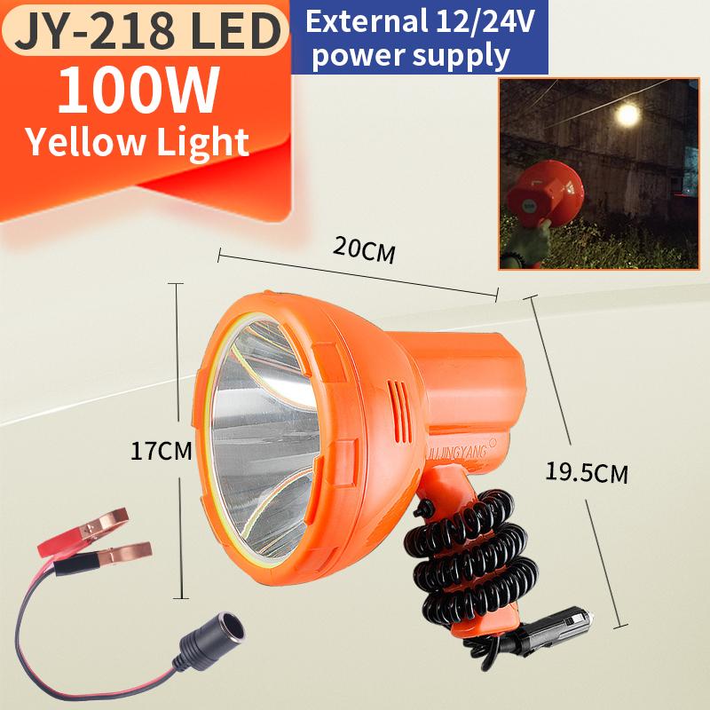 100W LED Searchlight Waterproof Portable Flashlight 12V Car Light Outdoor Work Light Hunting