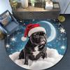 French Bulldog Round Area Rug,Carpet Rug for Living Room Bedroom Sofa Playroom Decor,Non-slip Floor Mat