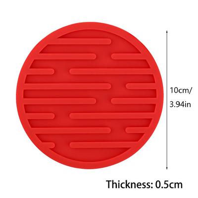 Tappetino in Silicone Resistente al Calore Sottobicchiere Sottobicchieri Rotondo Antiscivolo Tovaglietta da Tavola Strumenti