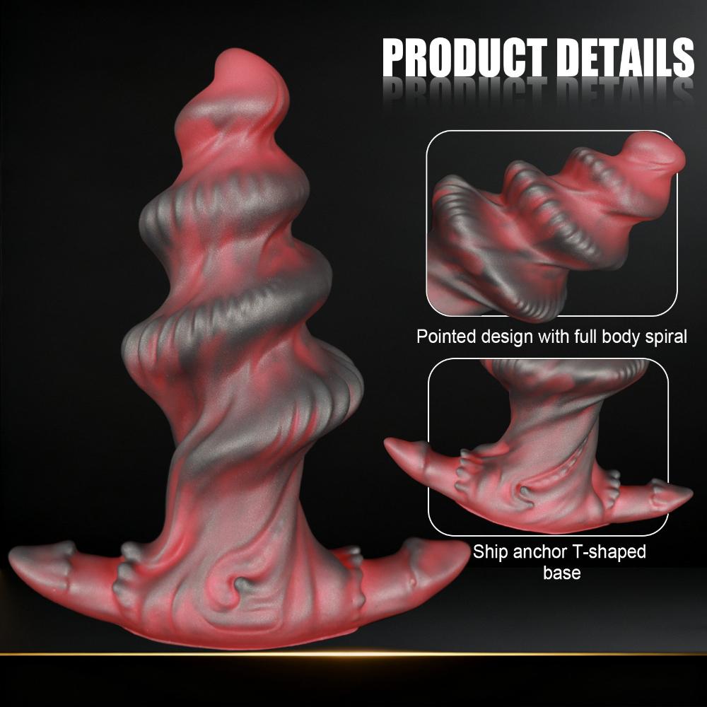 Unisex Wearable Threaded Anal Plug - Liquid Silicone Easy Insertion Anal Dilator Massage Adult Toy