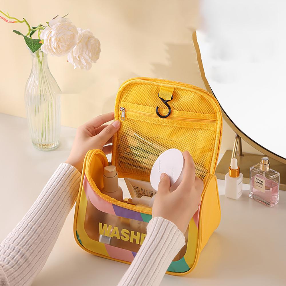 Women PVC Waterproof Cosmetic Bags Travel Storage Bag Toiletry Organizer Portable Transparent Makeup Bag Female Shower Wash Bag