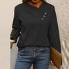 Women's Casual V,neck Long,Sleeved Pullover Color Sweatshirt