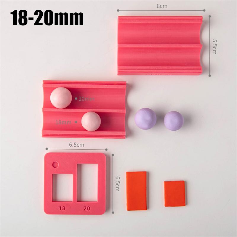 Polymer Clay Bead Maker Tool Round Ball Shaping Mold with Hole Punch for DIY Jewelry Earrings Necklaces Crafting Accessories