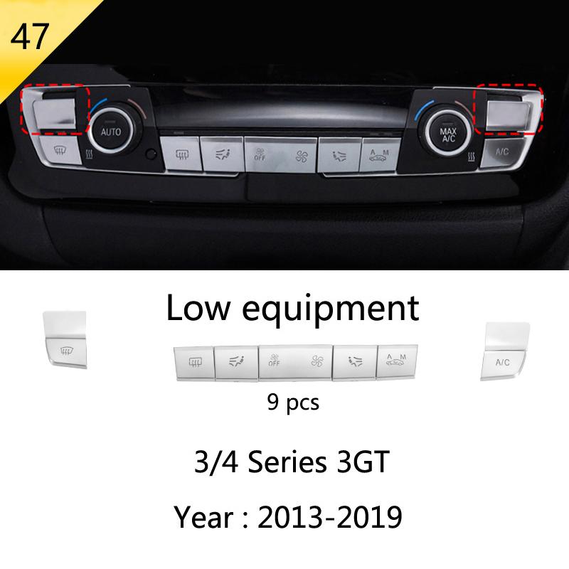 Car Styling Carbon Fiber Interior Button Panel Decoration Cover Trim Sticker Frame For BMW 3 Series F30 3gt F34 F32 Accessories