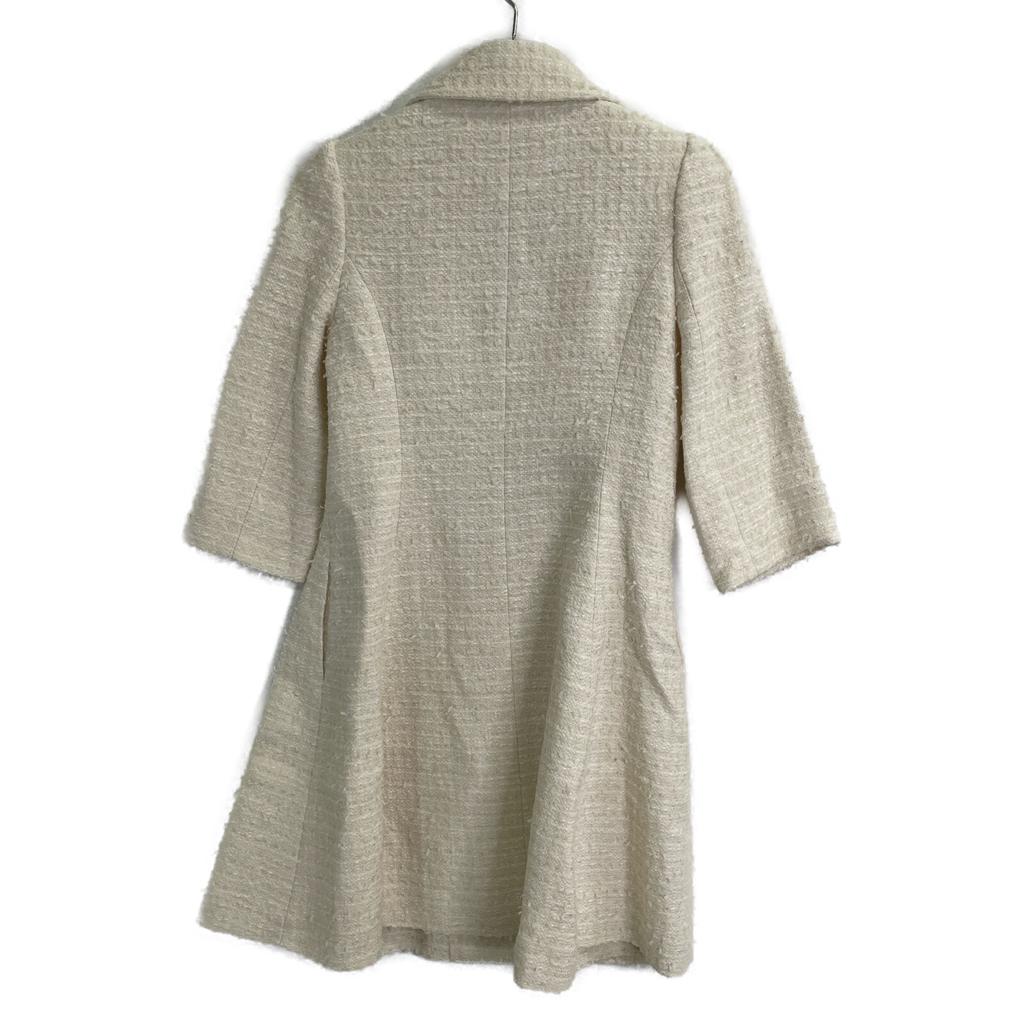 FOXEY White 40544 Tweet Dress Miss Edinburgh 3/4 Sleeve Coat Coat 38 whiteUsed