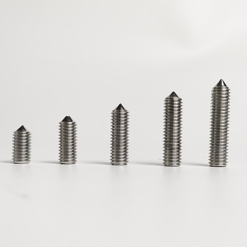 DIN914 304 Stainless Steel Hex Socket Point Grub Screws M3 M4 M5 M6 M8 M10 Assortment Kit - High Hardness Fasteners Set