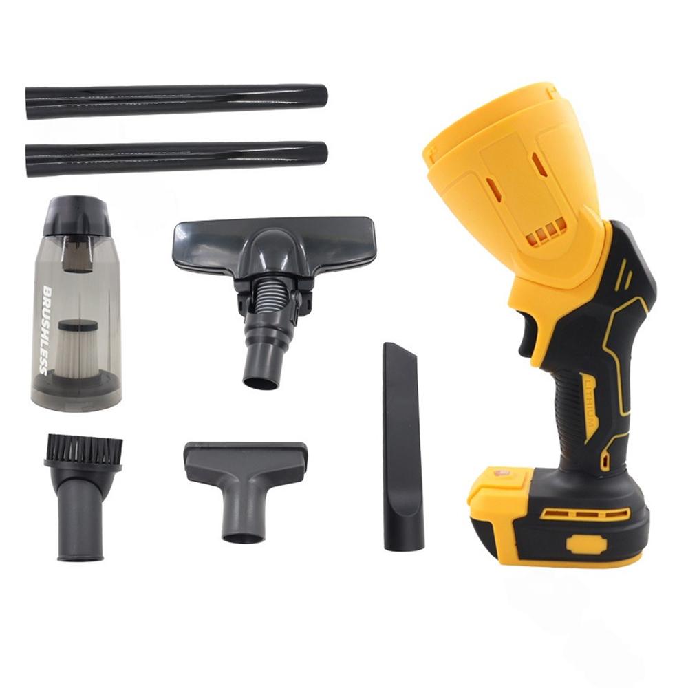 

90000 об/мин Бесщеточный электрический пылесос для аккумулятора Makita/Dewalt/Milwaukee 18 В 250 Вт Электрическая воздуходувка с 4 насадками БЕЗ аккумулятора