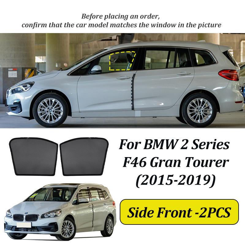 

LINNUNU For bmw 2 series Gran active tourer f45 F46 Magenetic Car Sunshade Windshield Curtain Side Window Protection accessories F46 Side Front-2PCS