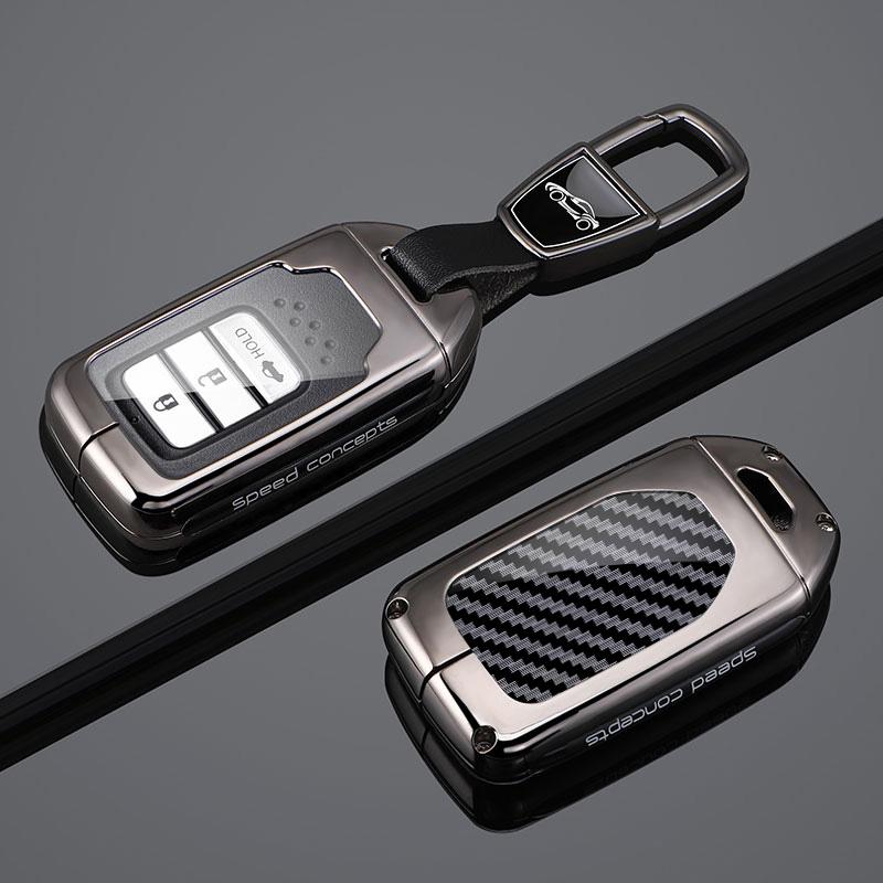 Zinc alloy leather car key box case suitable for Honda City Turbo Crider XRV 10th Civic Accord keychain key chain accessories JP8