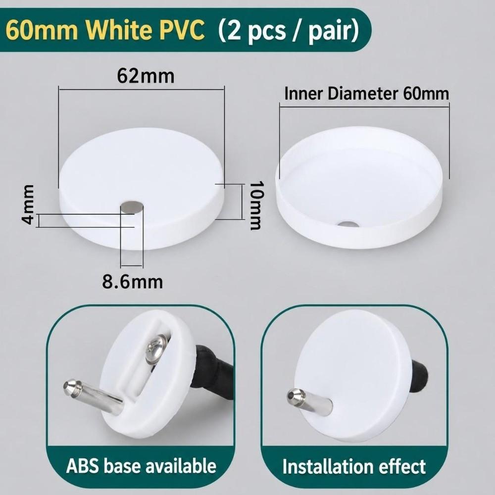 Tampa Decorativa para Parafuso de Dobradiça de Vaso Sanitário 55/60/65mm Tampa para Parafuso de Vaso Sanitário Reparo de Vaso Sanitário
