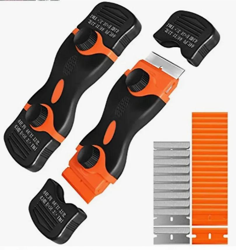 

Пластиковый и металлический скребок для лезвий, очиститель оконного стекла, инструмент для удаления виниловой пленки и клея для автомобиля и дома 1knife 20 blade