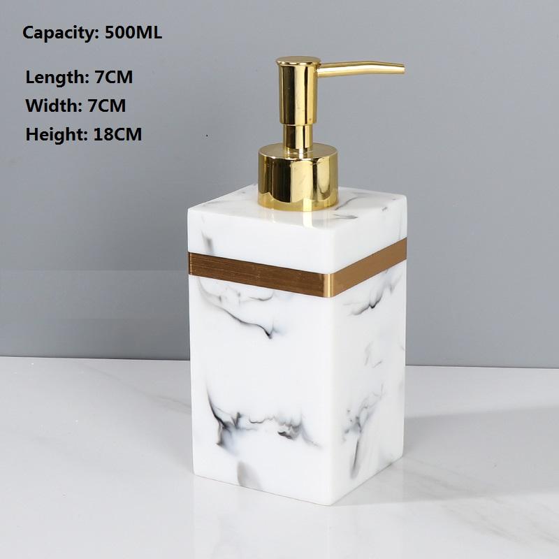 Travel Resin Square Bottle Dispenser Soap Lotion Shower Gel Empty BottleDispenser Bathroom Liquid for 400/500ml
