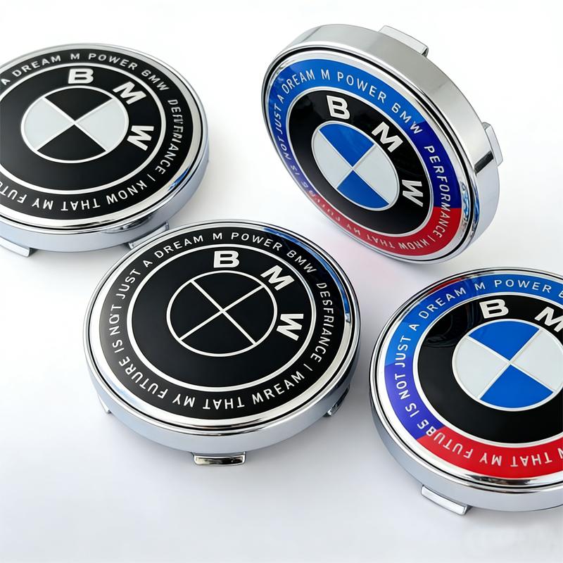 56mm/68mm 4-piece BMW wheel hub center cover protective cap badge modification, suitable for BMW X5 X3 E39 F25 E60 F15 F35 F18