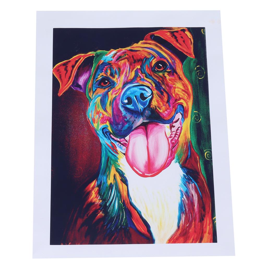 Cute Dog Pattern Frameless Canvas Painting Canvas Wall Picture for Living Room Bedroom