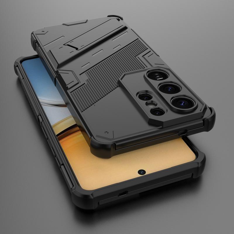 Shockproof Armor Stand Case For Samsung Galaxy S26 Ultra S25 Edge S24 Plus S23 FE A15 A25 A35 A54 A55 A16 A26 A36 A56 5G Hidden Phone Holder Cover