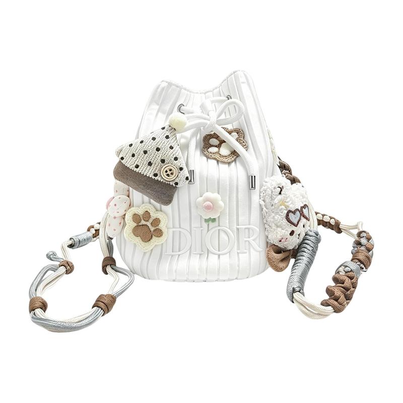 

DIOR Bag [Customized Cosmetic Bag] Canvas Cute Brown Full Romantic Gentle Chain Niche Girl Fashion Atmosphere Versatile Elegant Cute Casual Sweet коричневий