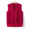 Middle-aged and old women's clothing autumn clothing new knitted sweater grandma autumn sweater vest jacket mom wearing vest top