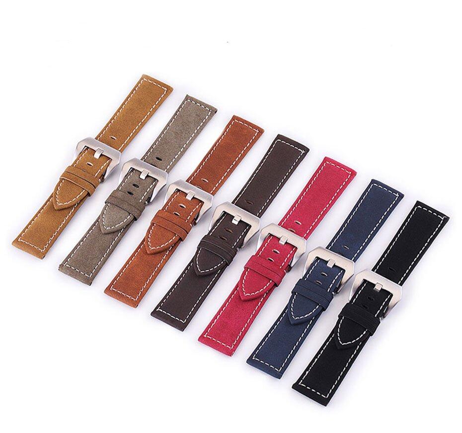 UTHAI Watch Strap 18mm 20mm 22mm 24mm Frosted Calf High-end Watch Band Universal Smart Watch Bracelet P12