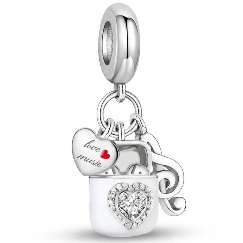 Copper Air Balloon Kitten Girl Red Strawberry Charms Beads Necklace Making Gift Of High Quality Fine Jewelry