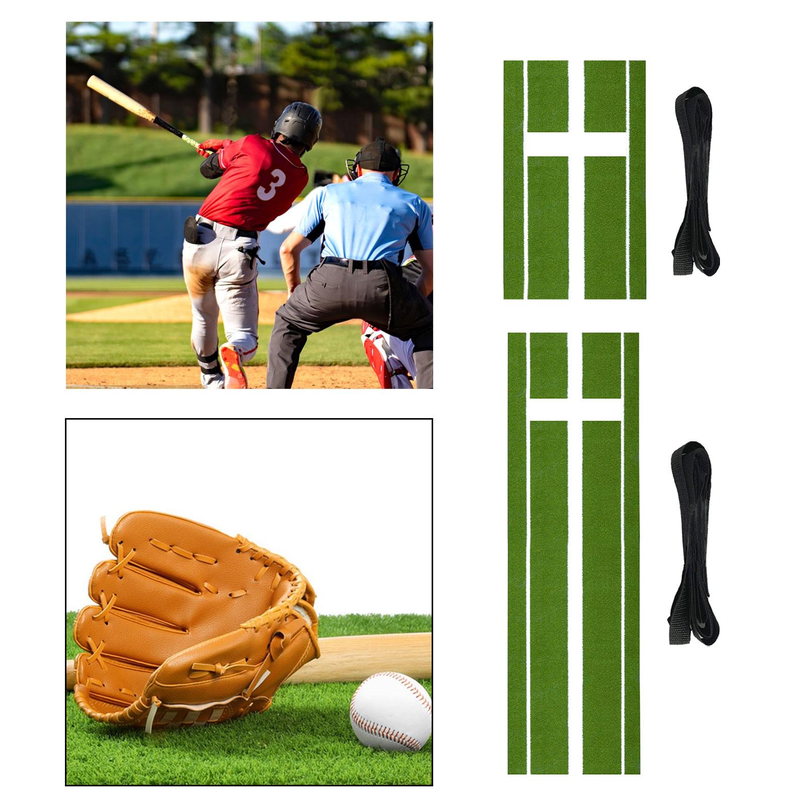 Softball Pitching Mat with Carry Strap Mound Non Slip Baseball Hitting Mat 5mm Pitching Pad for Beginner Practice Home 91cmx180cm