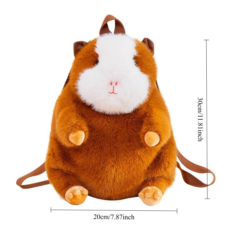 Cute Cartoon Guinea Pig Plush Backpacks Soft Stufted Dolls Kawaii Piggy Plushies Bag Children'S Backpack Women'S Handbag