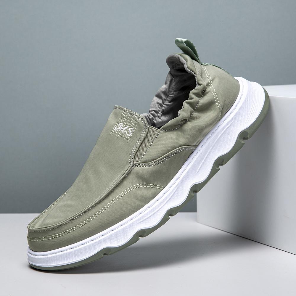 

Early autumn new men s shoes with soft soles, comfortable one-pedal lazy cloth shoes, breathable and versatile foreign trade casual single shoes 47 армія зелений колір