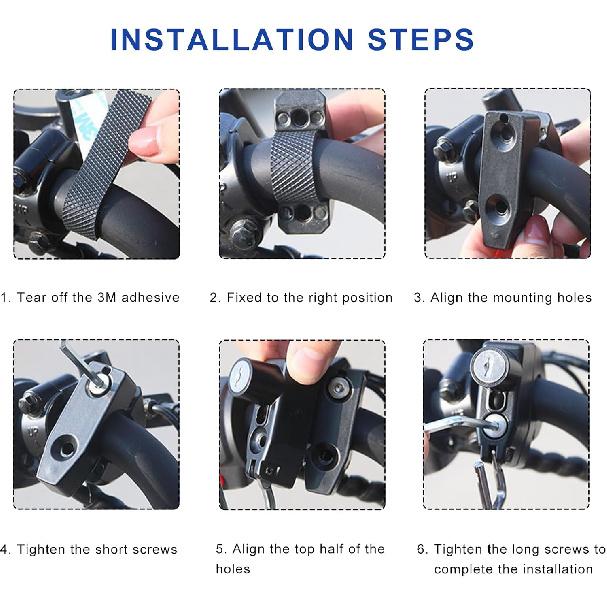 Motorcycle Helmet Lock, Aluminum Alloy Anti Theft Helmet Security Locks, Universal Tamper-Proof Helmet Locks For Motorbike Scooter Bike, Motorcycle