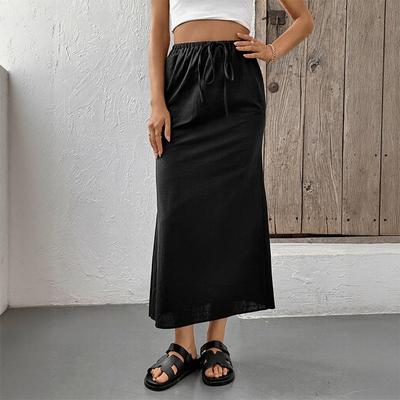 New Women's Casual Solid-color Basic Versatile Skirt